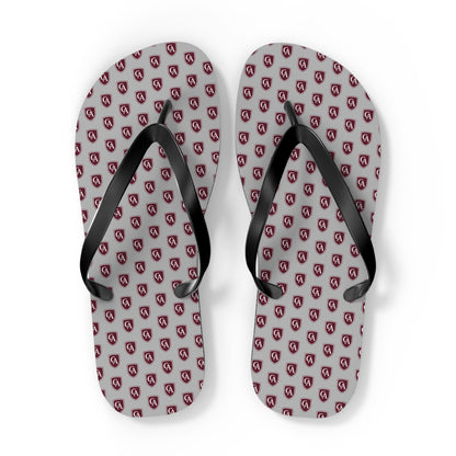 Columbus Academy Allover Logo Print Flip Flops