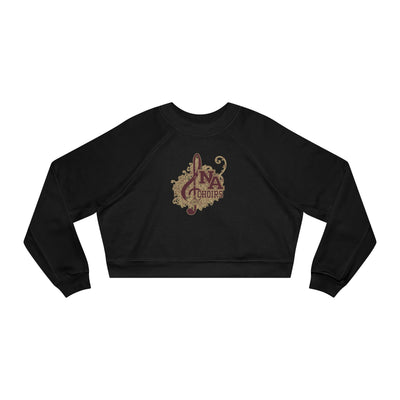 Women's Floral Medley Choirs Graphic Cropped Fleece Sweatshirt