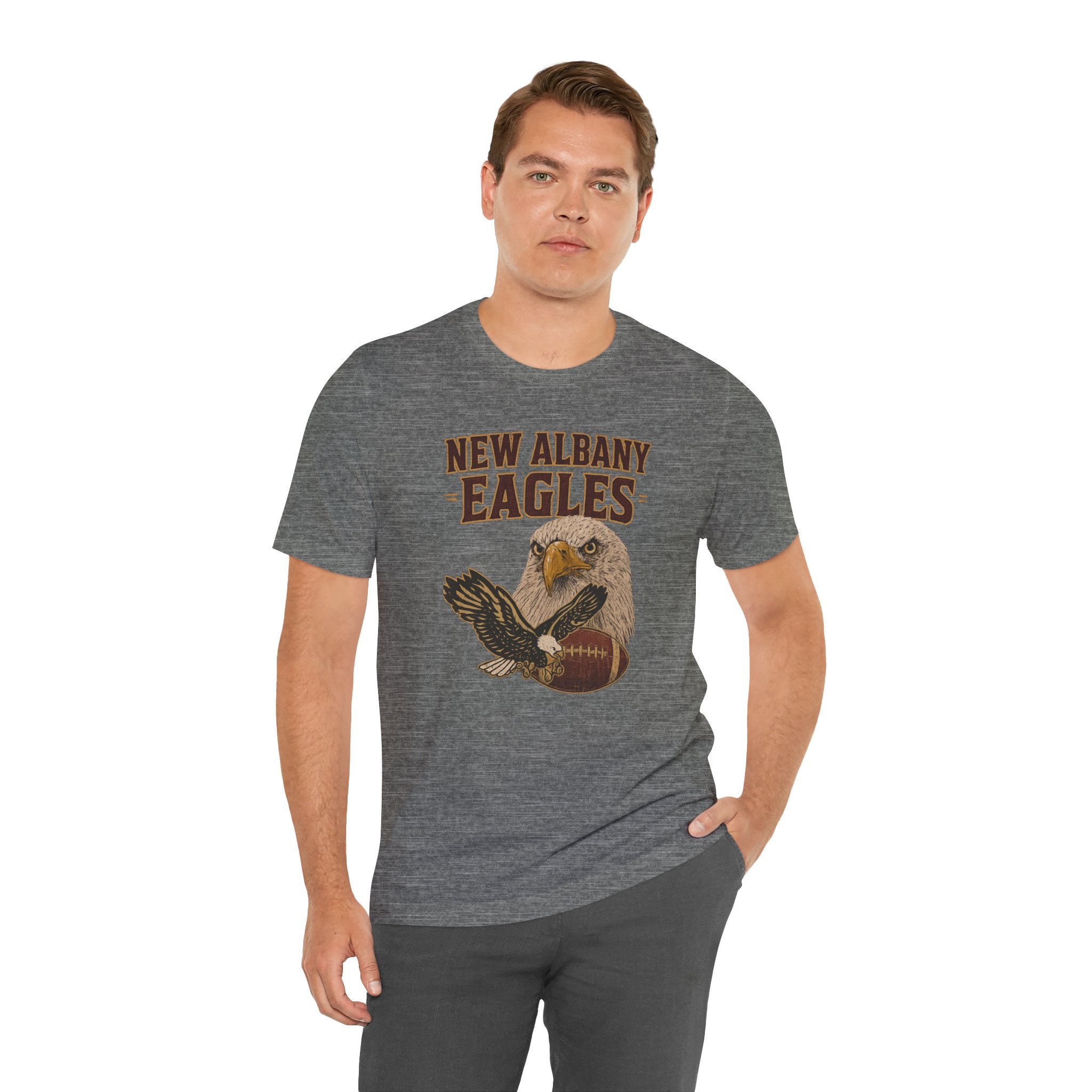 Adult Unisex New Albany Gridiron Eagle Graphic Short Sleeve Soft Tee