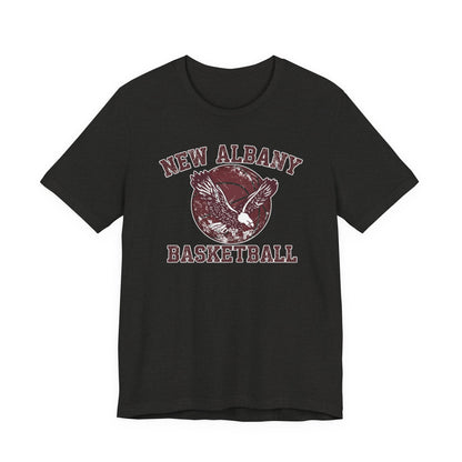 Adult Unisex New Albany Eagles Basketball Vintage Victory Graphic Short Sleeve Soft Tee