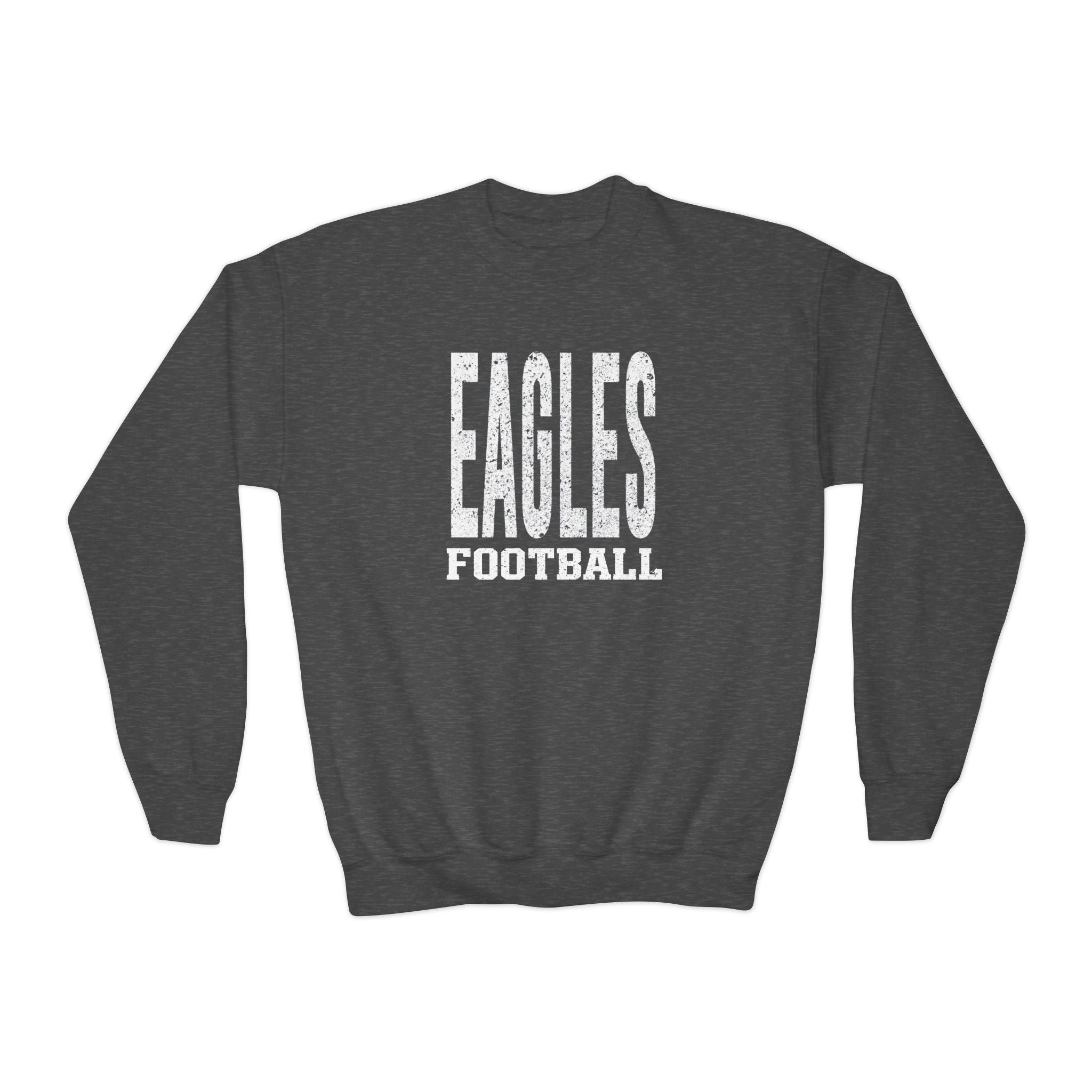 Youth New Albany Football Distressed Enlarged Graphic Gildan Heavy Blend Sweatshirt