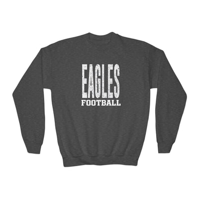Youth New Albany Football Distressed Enlarged Graphic Gildan Heavy Blend Sweatshirt