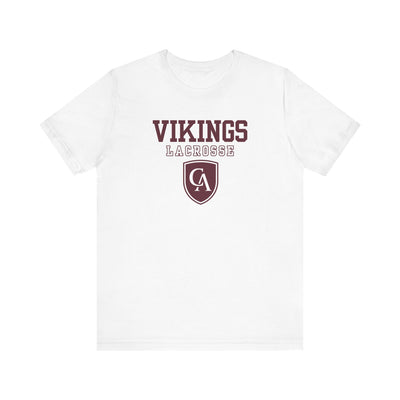 Adult Unisex Columbus Academy Vikings Lacrosse Graphic Short Sleeve Bella + Canvas Soft Tee