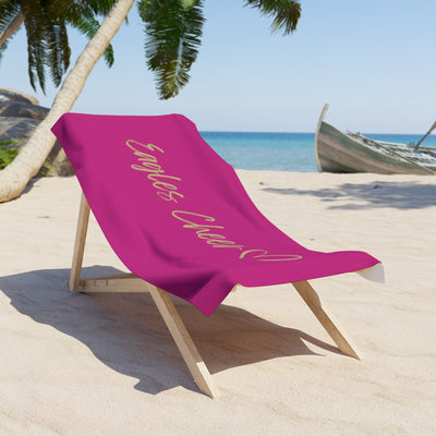 Pink Cheer Beach Towel - New Albany Eagles