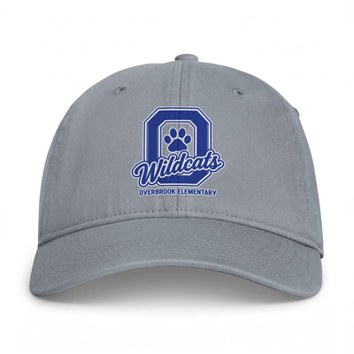 Overbrook Elementary Wildcats Block Letter Graphic Coastal Washed Cap