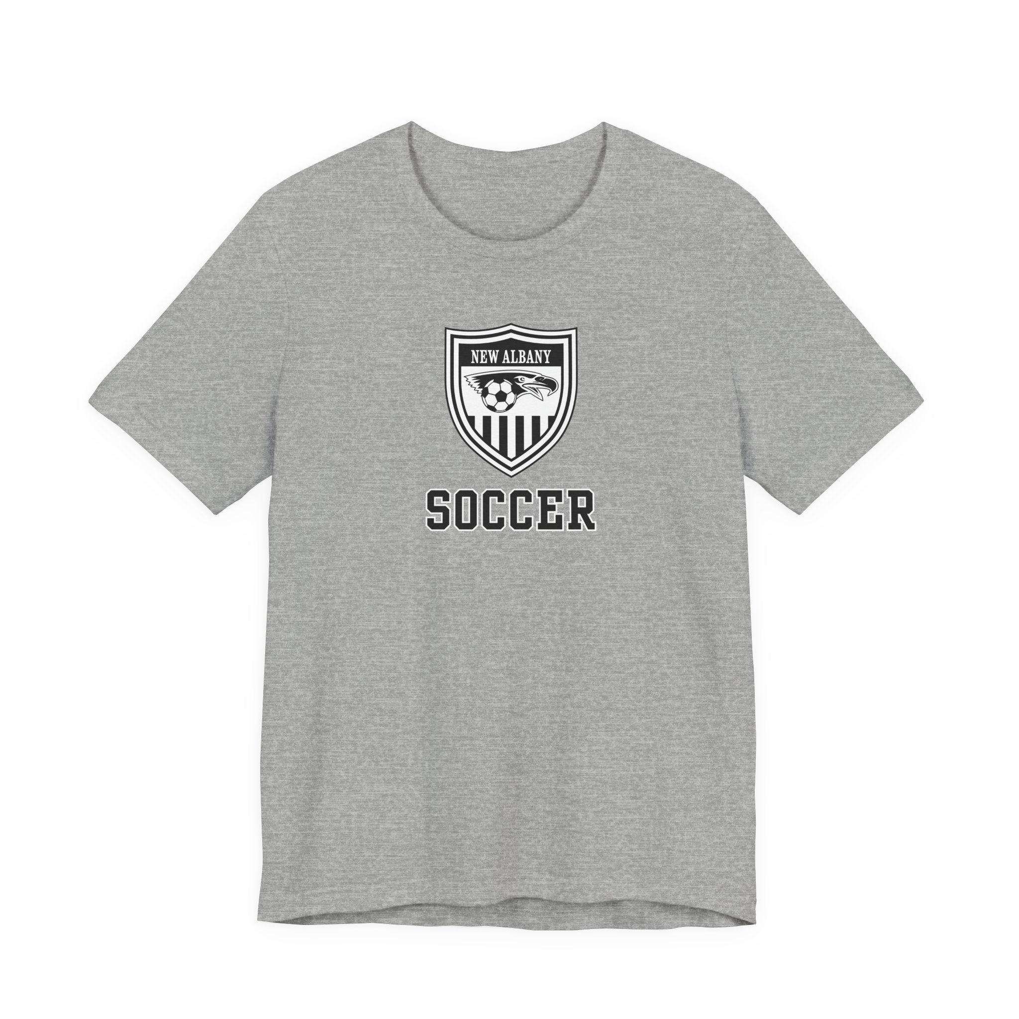 Adult Unisex New Albany Youth Soccer League Crest Graphic Short Sleeve Bella + Canvas Soft Tee