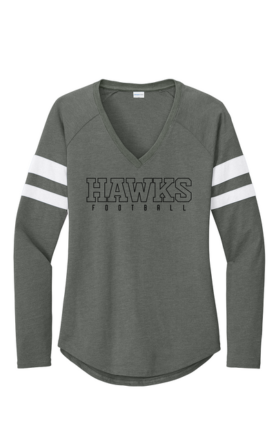Women's Halftime Stripe V-Neck Tee