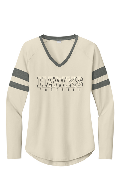 Women's Halftime Stripe V-Neck Tee