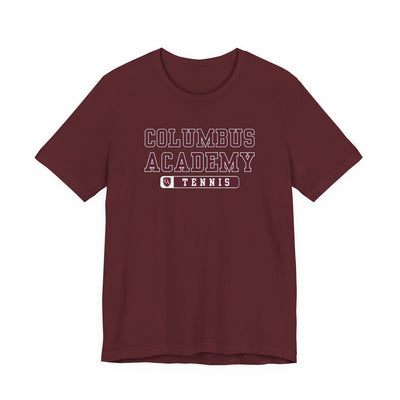 Adult Unisex Columbus Academy Tennis Graphic Short Sleeve Bella + Canvas Soft Tee