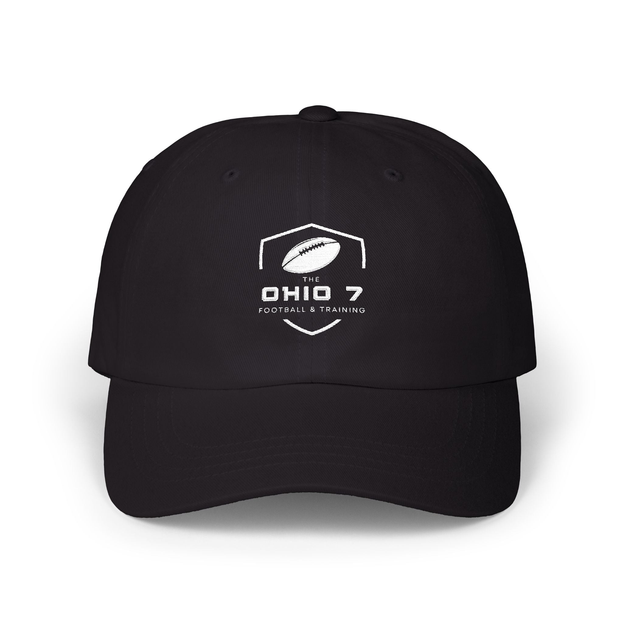 Adult Unisex The Ohio 7 White Embroidered Logo Dad Cap