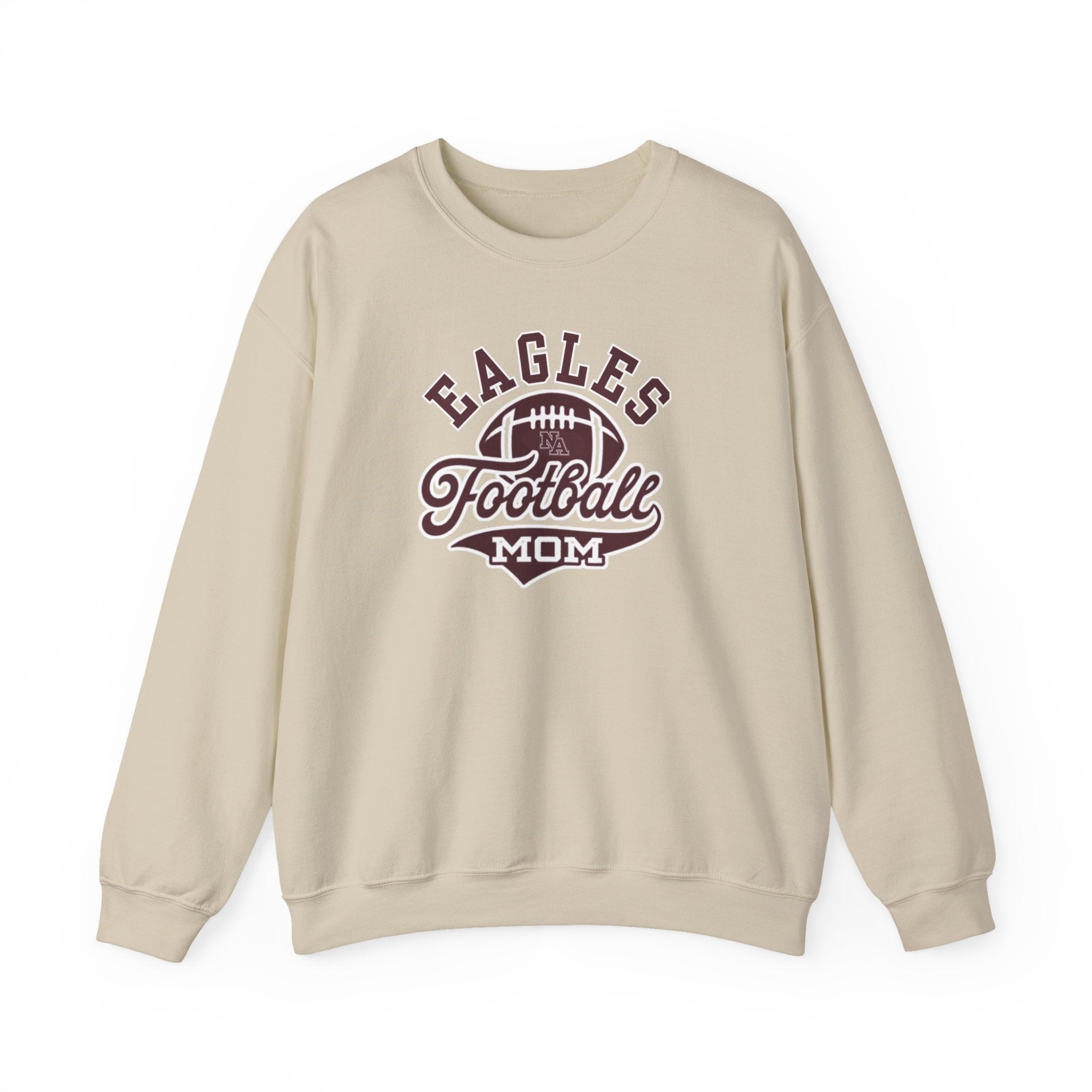 Adult Unisex Eagles Spirit Script Football Mom Graphic Sweatshirt