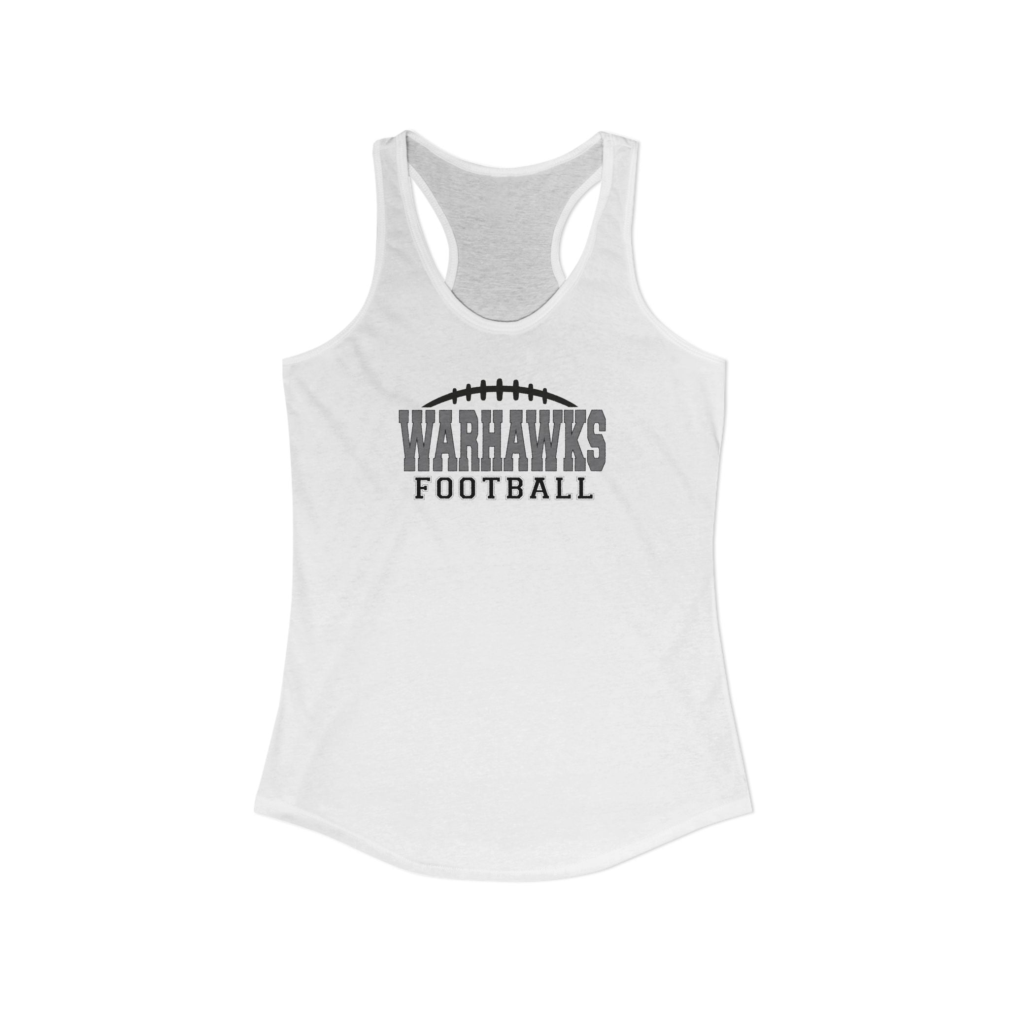 Women's Westerville Central Warhawks Football Laces Graphic Next Level Racerback Tank
