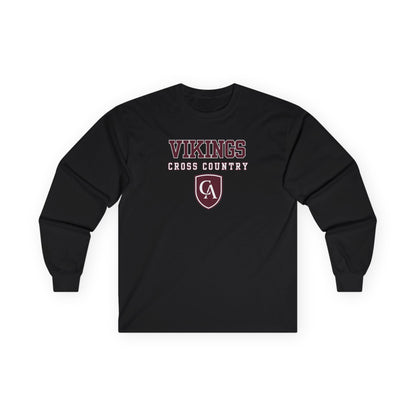 Adult Unisex Columbus Academy Vikings Cross Country Graphic Gildan Long Sleeve Tee