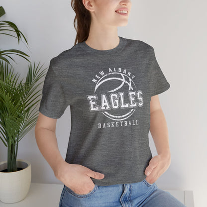 Adult Unisex New Albany Eagles Rebound Retro Distressed Graphic Short Sleeve Soft Tee