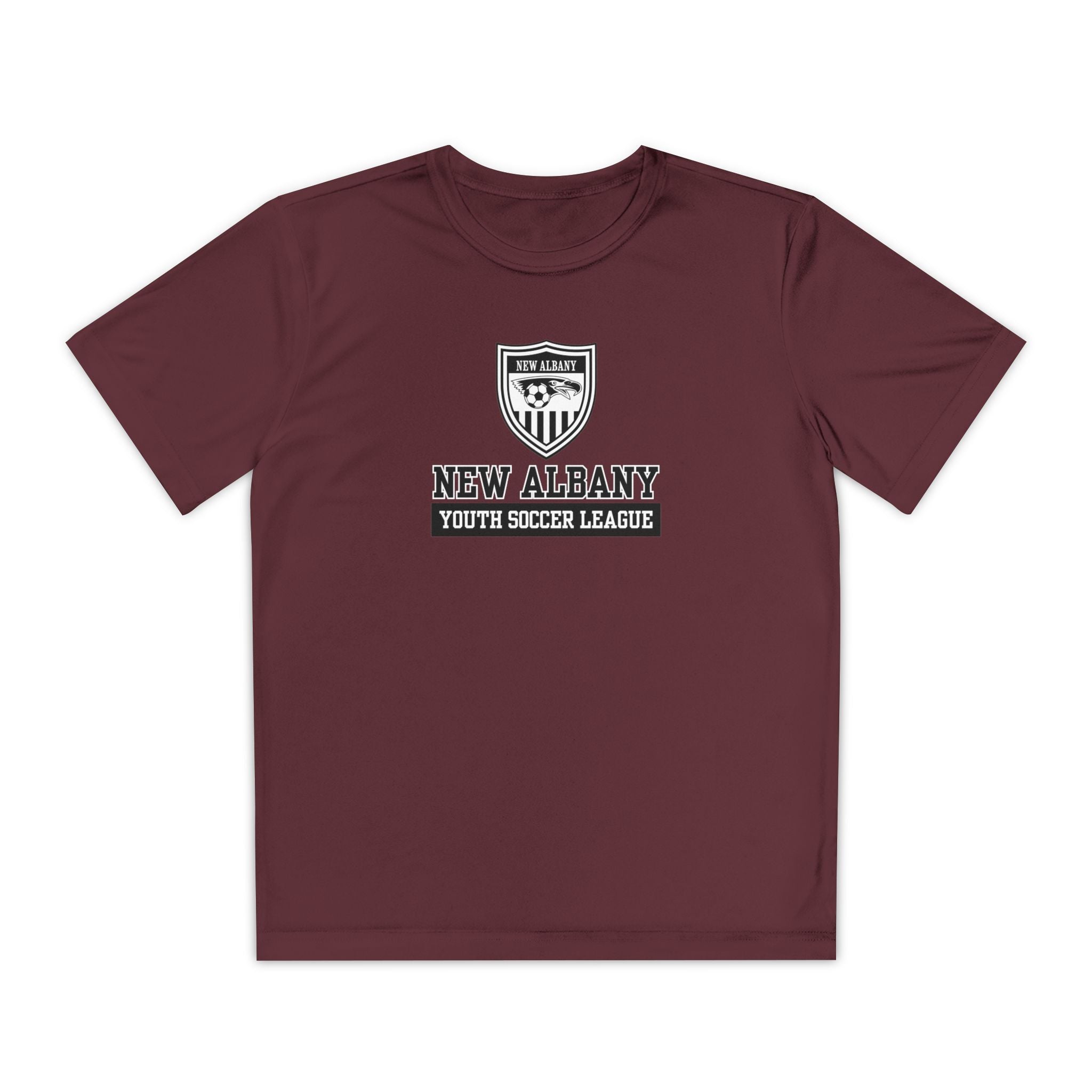 Youth New Albany Youth Soccer League Game Day Graphic Sport-Tek Competitor Performance Tee