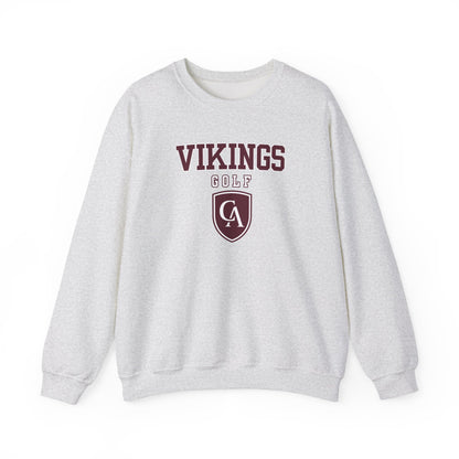 Adult Unisex Columbus Academy Vikings Golf Graphic Gildan Heavy Blend Sweatshirt