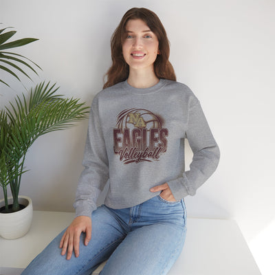 Adult Unisex New Albany Eagles Ombre Volleyball Graphic Sweatshirt