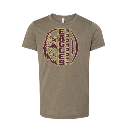 Youth Super Soft Epic Eagle Football Short Sleeve Graphic Tee