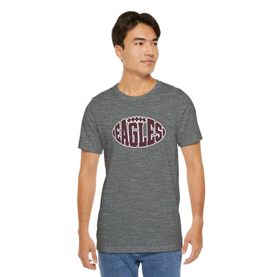 Adult Unisex New Albany Football Eagle Ball Graphic Short Sleeve Soft Tee
