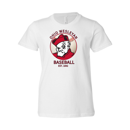 Youth 1842 Bishops Baseball Graphic Short Sleeve Soft Tee - Ohio Wesleyan University