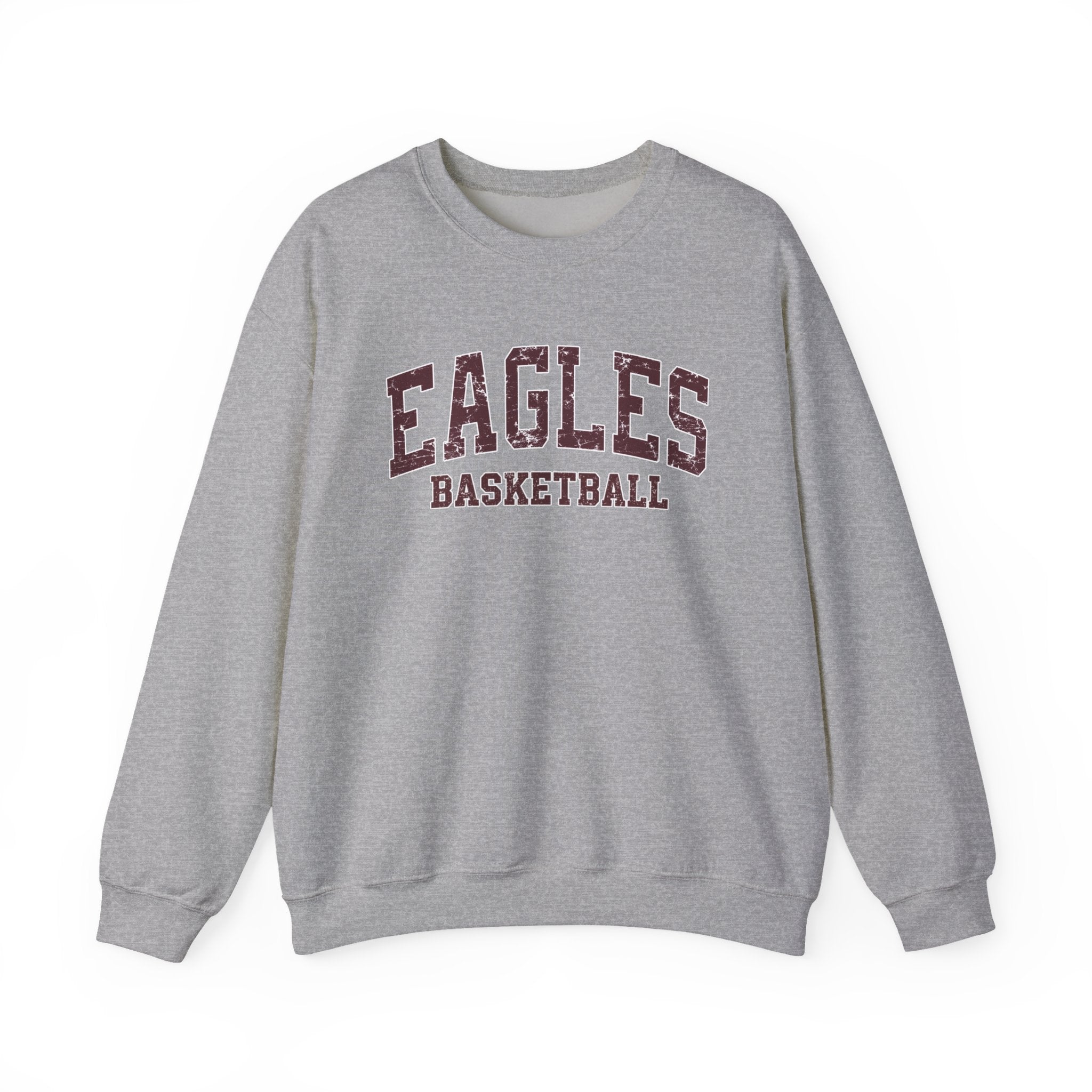 Adult Unisex Eagles Basketball Distressed Graphic Sweatshirt