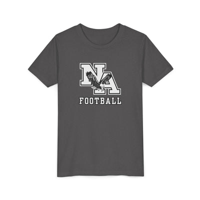 Youth Classic Logo White Football Graphic Short Sleeve Soft Tee