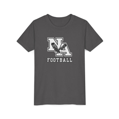 Youth Classic Logo White Football Graphic Short Sleeve Soft Tee