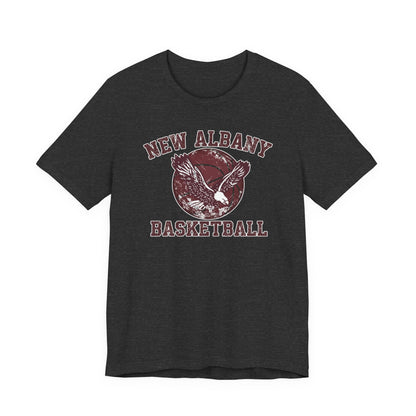 Adult Unisex New Albany Eagles Basketball Vintage Victory Graphic Short Sleeve Soft Tee