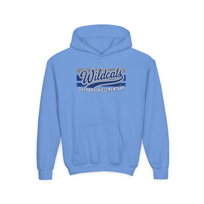 Youth Overbrook Elementary Wildcats Vintage Distressed Spirit Graphic Hoodie