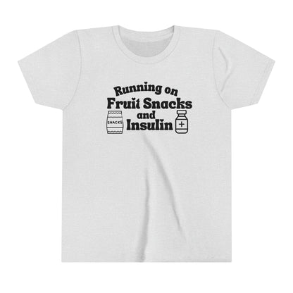 Youth T1D Fruit Snacks and Insulin Short Sleeve Graphic Tee