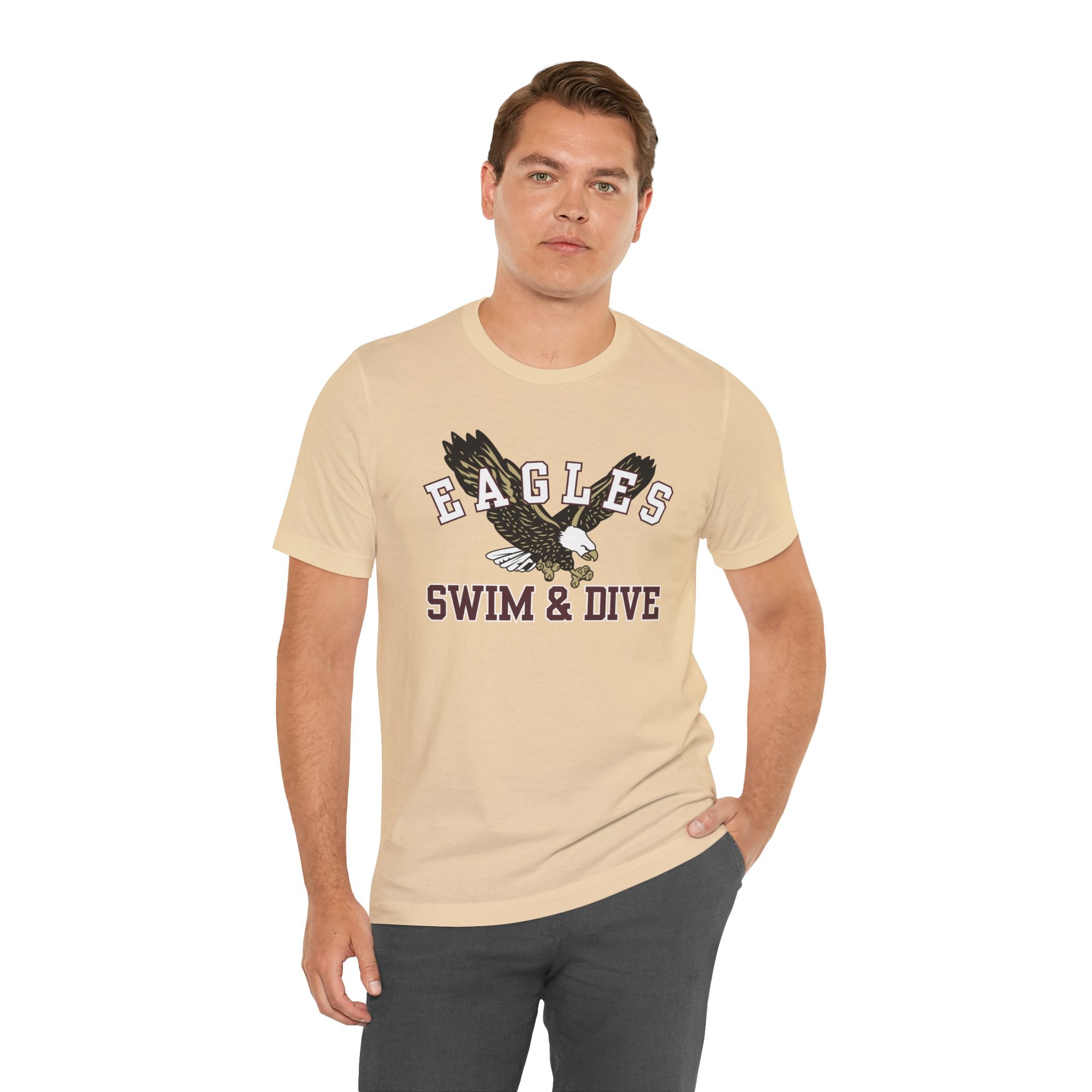 Adult Unisex Swim & Dive Flying Eagle Soft Short Sleeve Graphic Tee