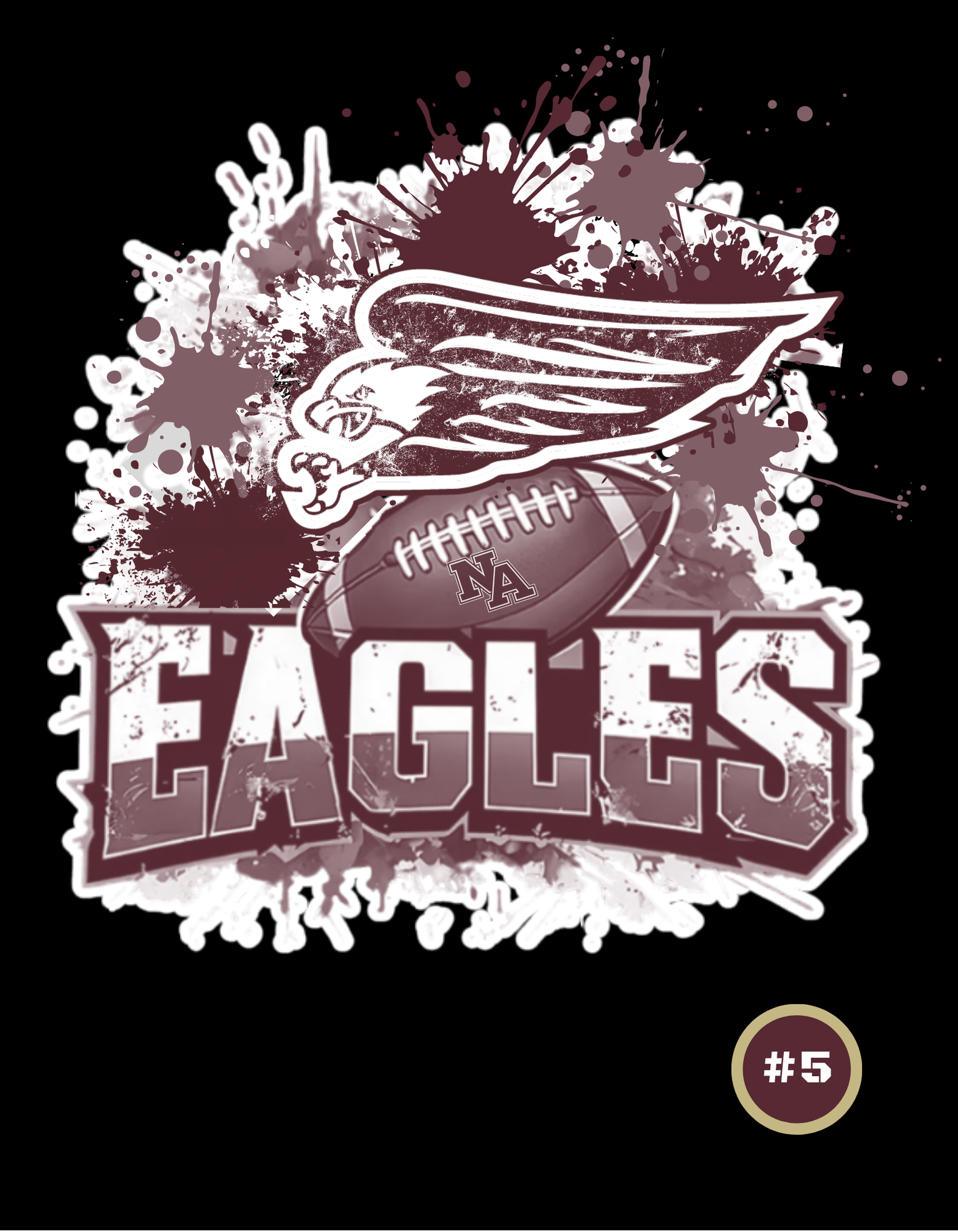 Adult Unisex Choose your Graphic Hoodie with Customized Back - New Albany Flag Football