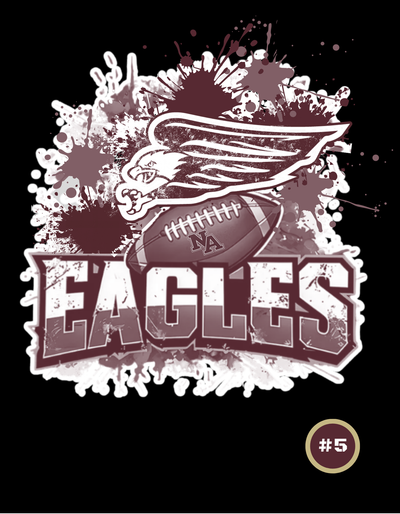 Women's Choose your Graphic Short Sleeve Boxy Crop Tee with Customized Back - New Albany Flag Football