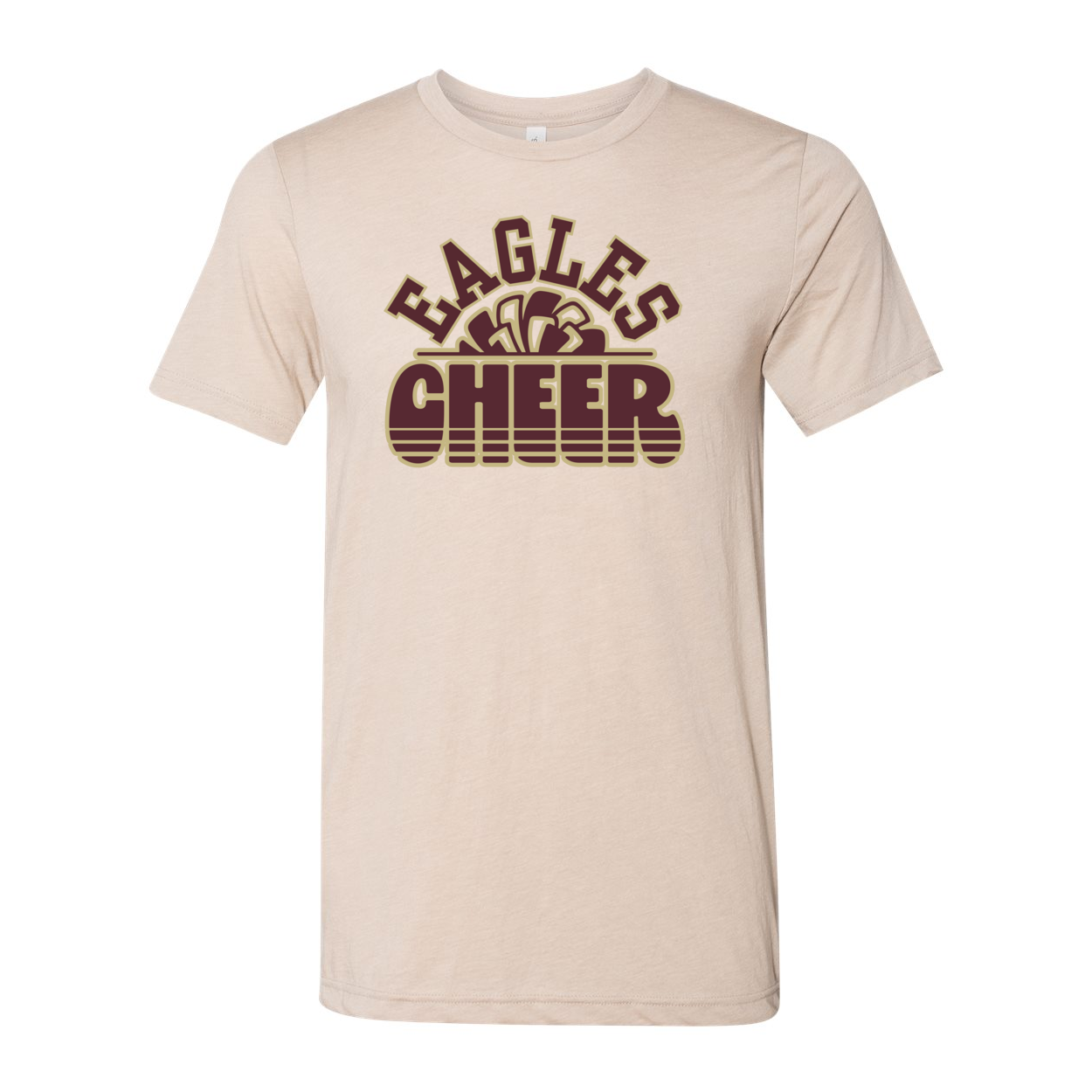 Adult Unisex Super Soft Eagles Cheer Short Sleeve Graphic Tee - New Albany Eagles