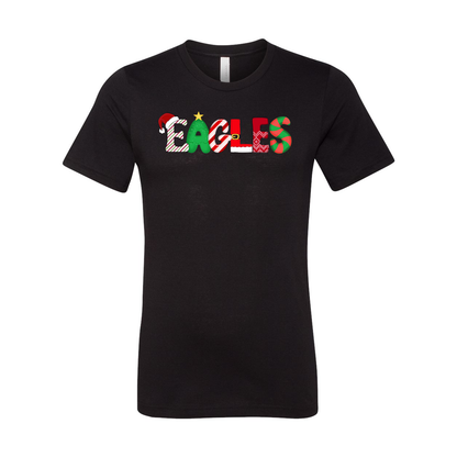 Adult Unisex Eagles Fun & Festive Holiday Graphic Short Sleeve Soft Tee