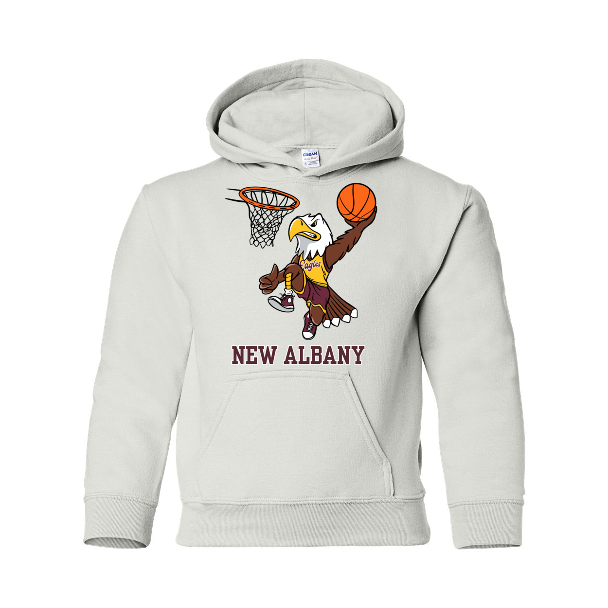 Youth Vintage Dunking Eagle Graphic Hoodie