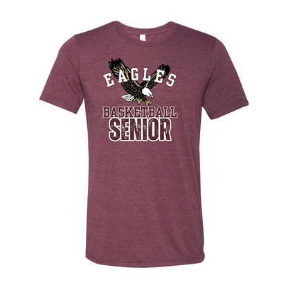 Adult Unisex Super Soft Flying Eagle Basketball Senior Short Sleeve Graphic Tee