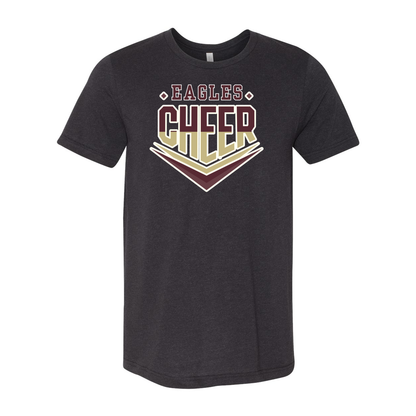 Adult Unisex Super Soft Eagles Maroon & Gold Cheer Short Sleeve Graphic Tee - New Albany Eagles