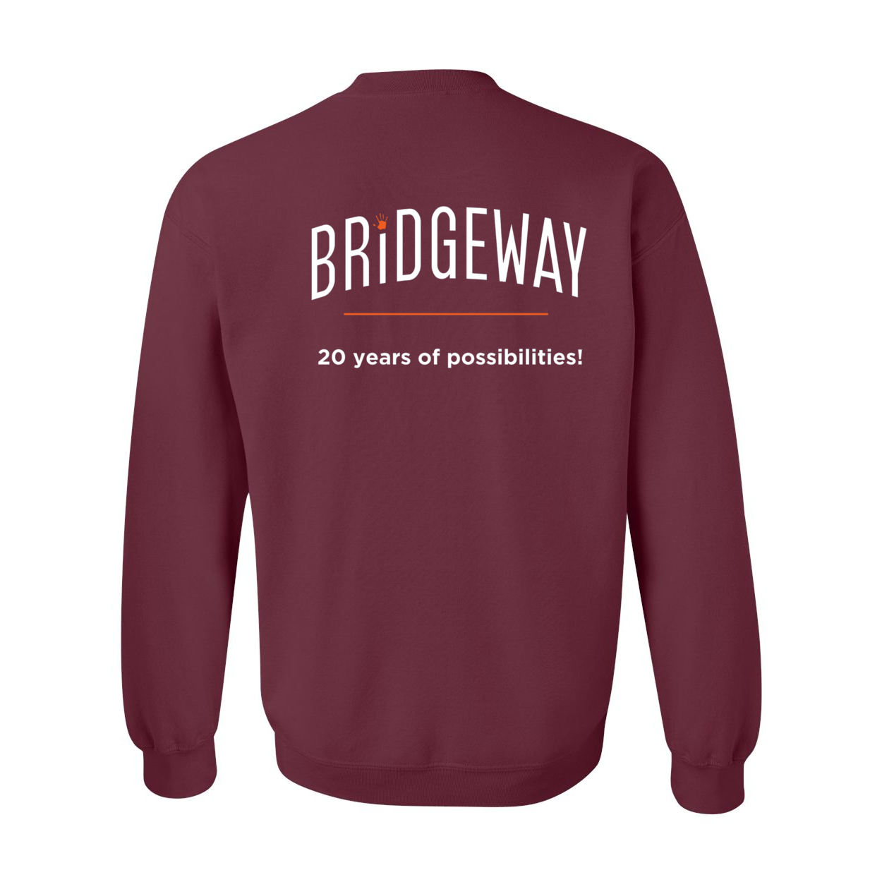 Adult Unisex "Realize Possibilities Support Independence" Bridgeway Graphic Crewneck Sweatshirt