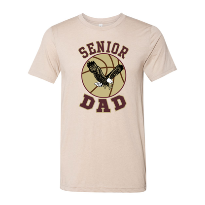 Adult Unisex Super Soft Senior Basketball Dad Short Sleeve Graphic Tee