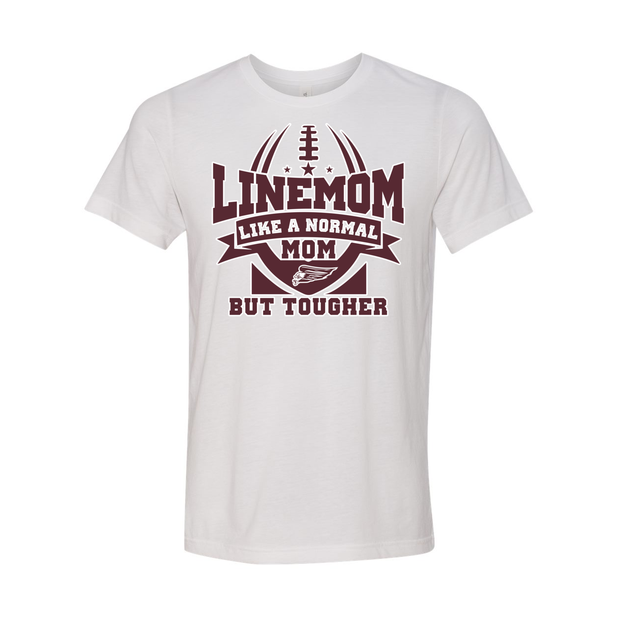 Women's Eagles Lineman Mom Super Soft Classic Logo Football Short Sleeve Graphic Tee