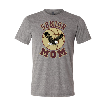 Adult Unisex Super Soft Senior Basketball Mom Short Sleeve Graphic Tee