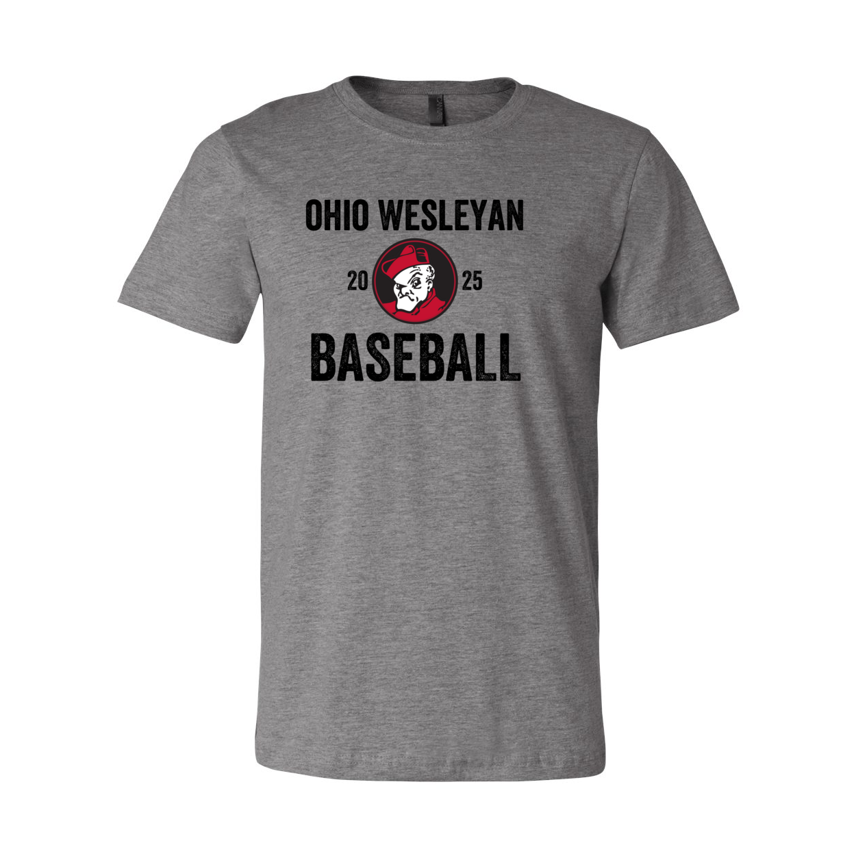 Adult Unisex OWU 2025 Baseball Graphic Short Sleeve Soft Tee - Ohio Wesleyan University