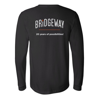 Adult Unisex "Realize Possibilities Support Independence" Bridgeway Graphic Long Sleeve