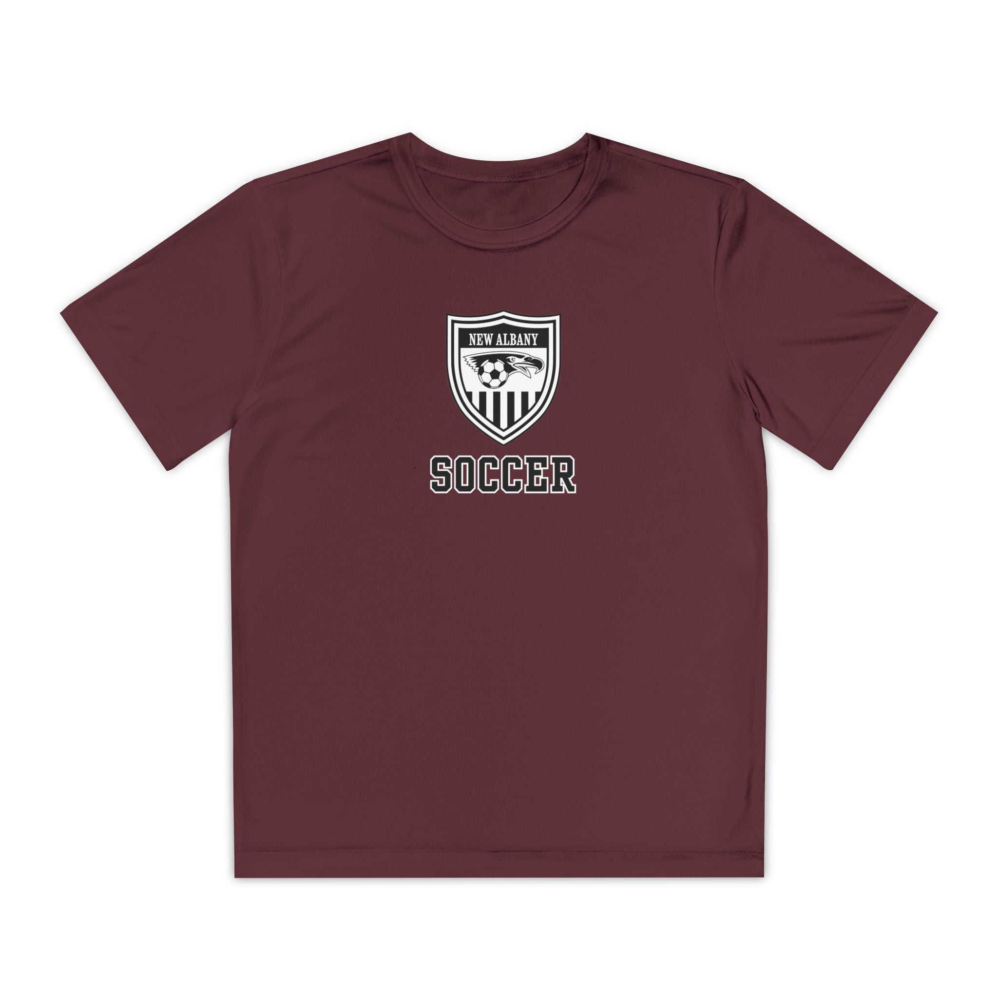 Youth New Albany Youth Soccer League Crest Graphic Sport-Tek Competitor Performance Tee