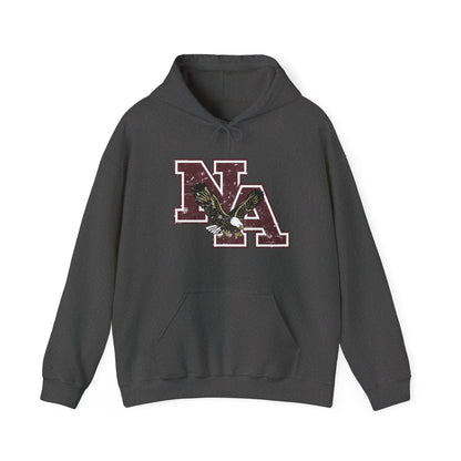 Adult Unisex Vintage Distressed Maroon Logo Graphic Hoodie