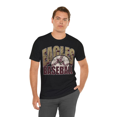 Adult Unisex New Albany Eagles Distressed Dugout Graphic Short Sleeve Soft Tee