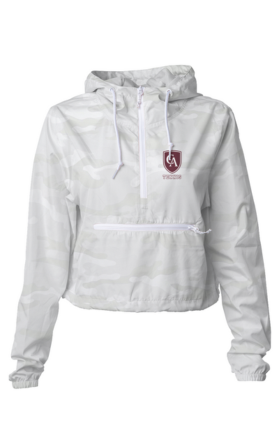 White Camo Crop Windbreaker Tennis