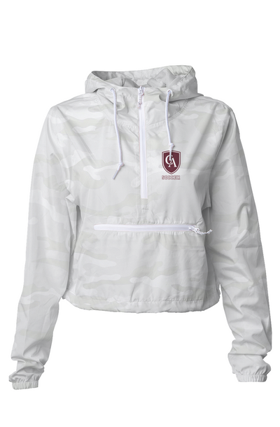 White Camo Crop Windbreaker Soccer