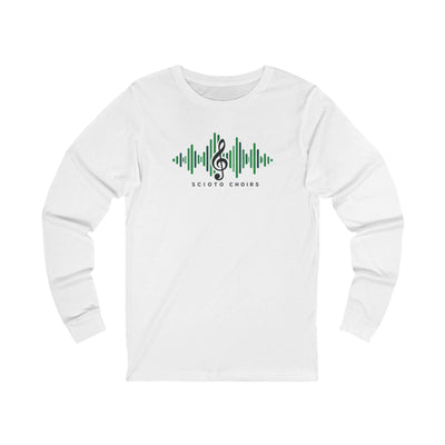 Adult Unisex Dublin Scioto Choirs Sound Wave Graphic Long Sleeve Bella + Canvas Soft Tee